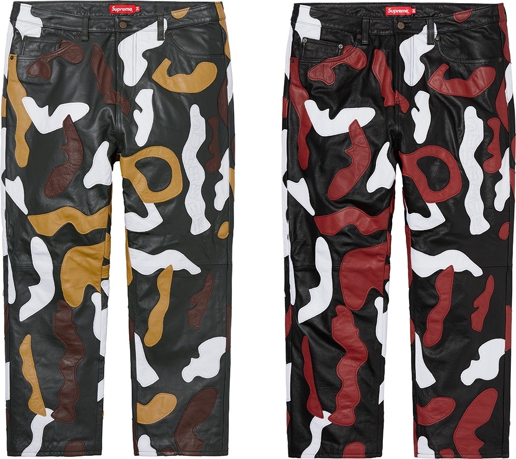 Camo Leather 5-Pocket Pant